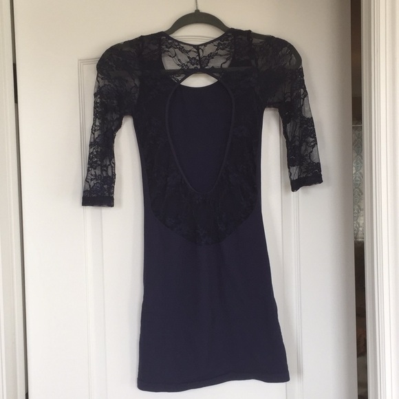 Free People Bodycon XS/S NAVY - Picture 4 of 7